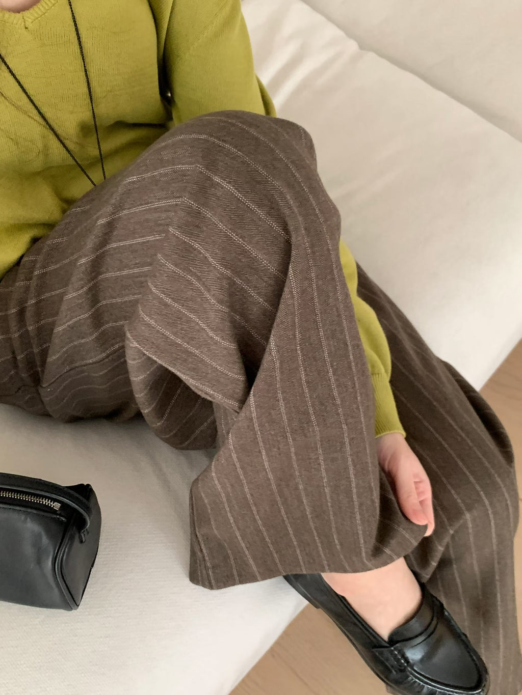 甜酷ONNI的直紋寬褲