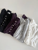 休閒鬆弛感button tee