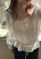 法式女孩的綁帶blouse