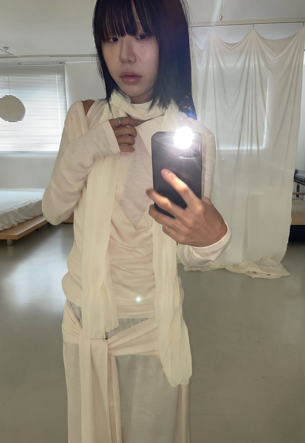 韓妹的氛圍感皺皺scarf