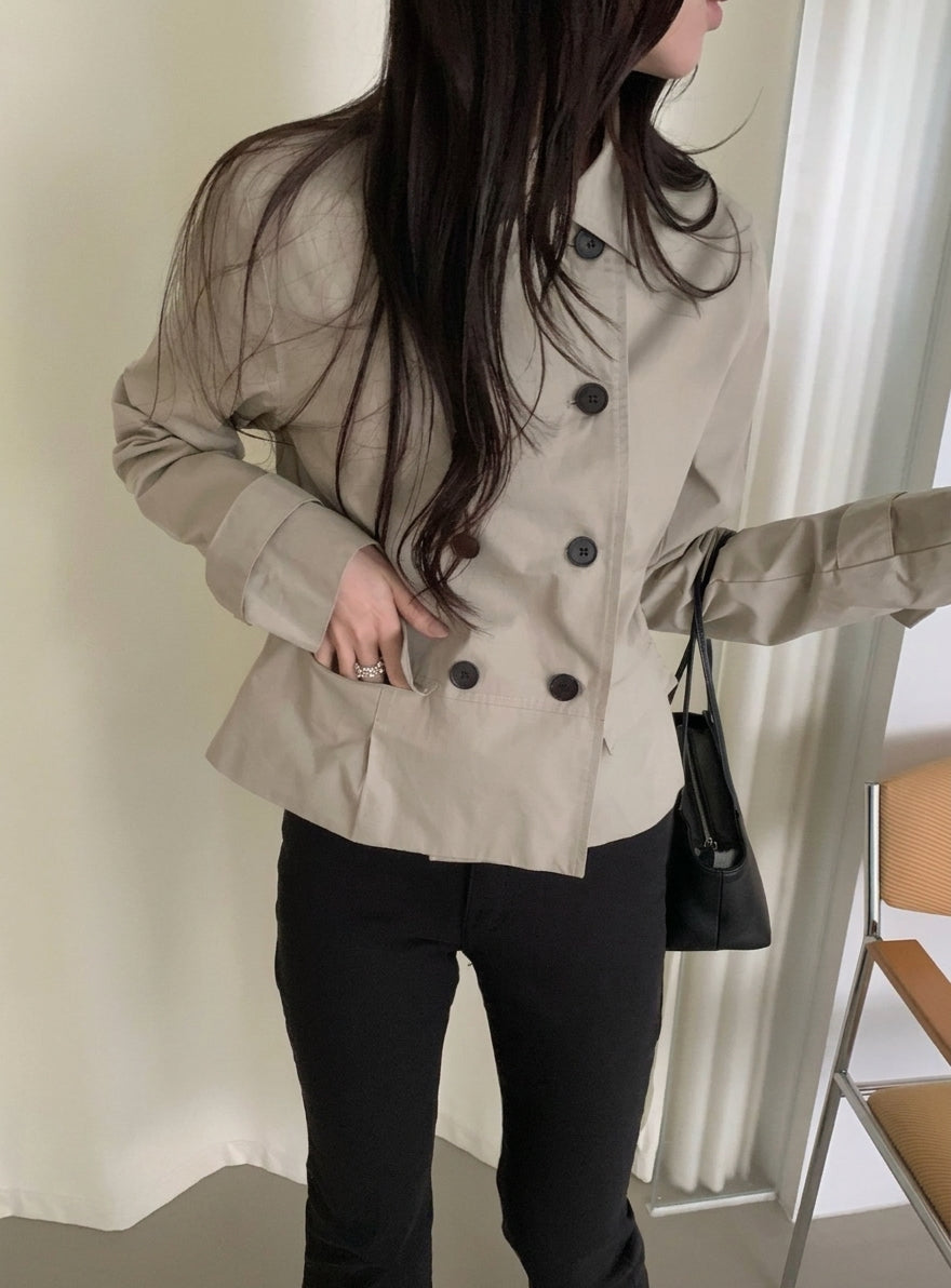 氣質ONNI的反領trench coat