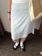 氣質satin mid skirt