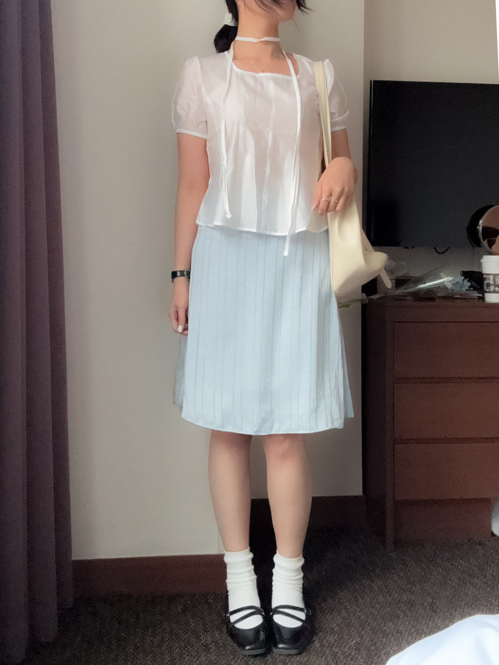 2way氣質感方領blouse