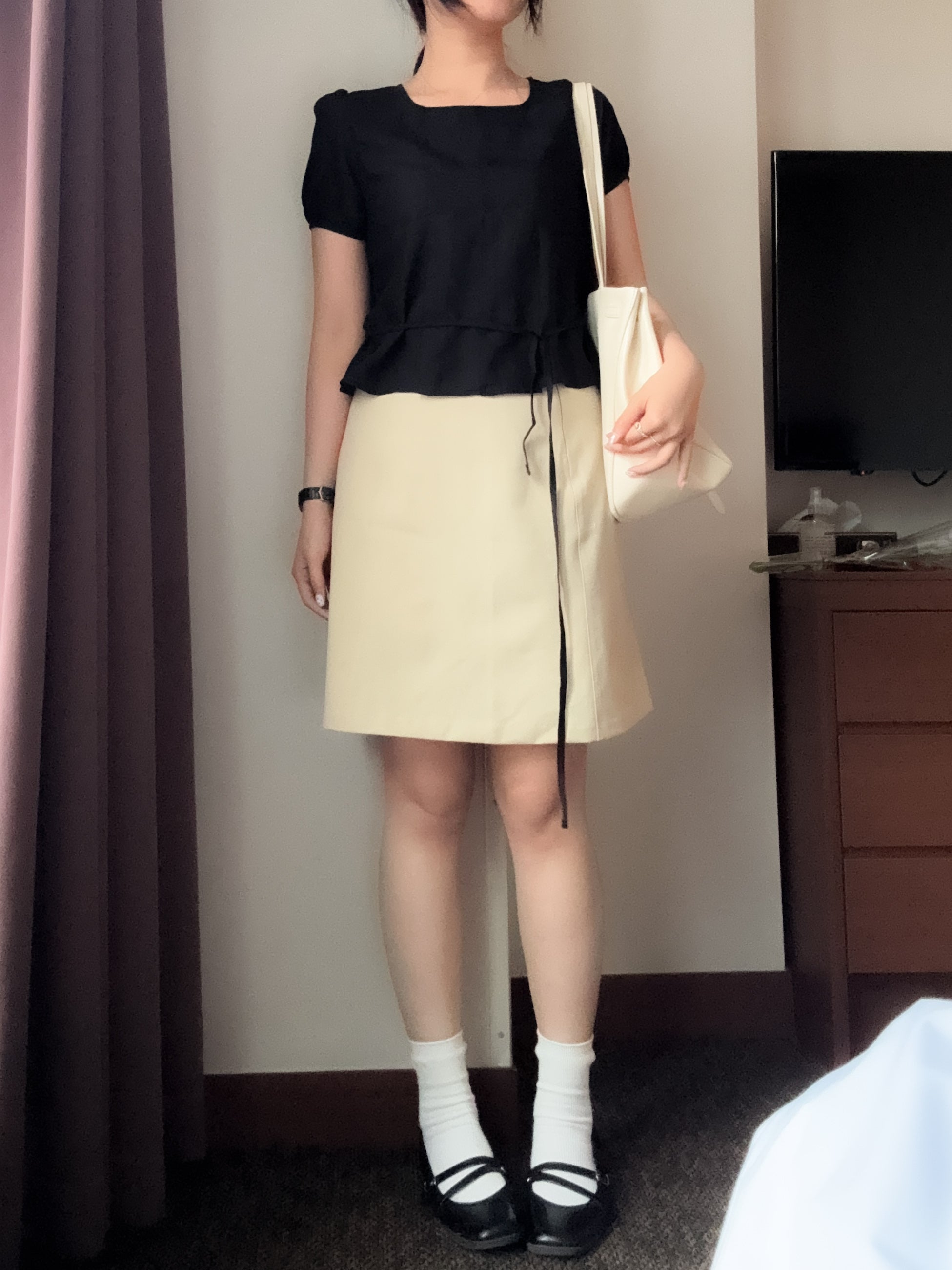 2way氣質感方領blouse