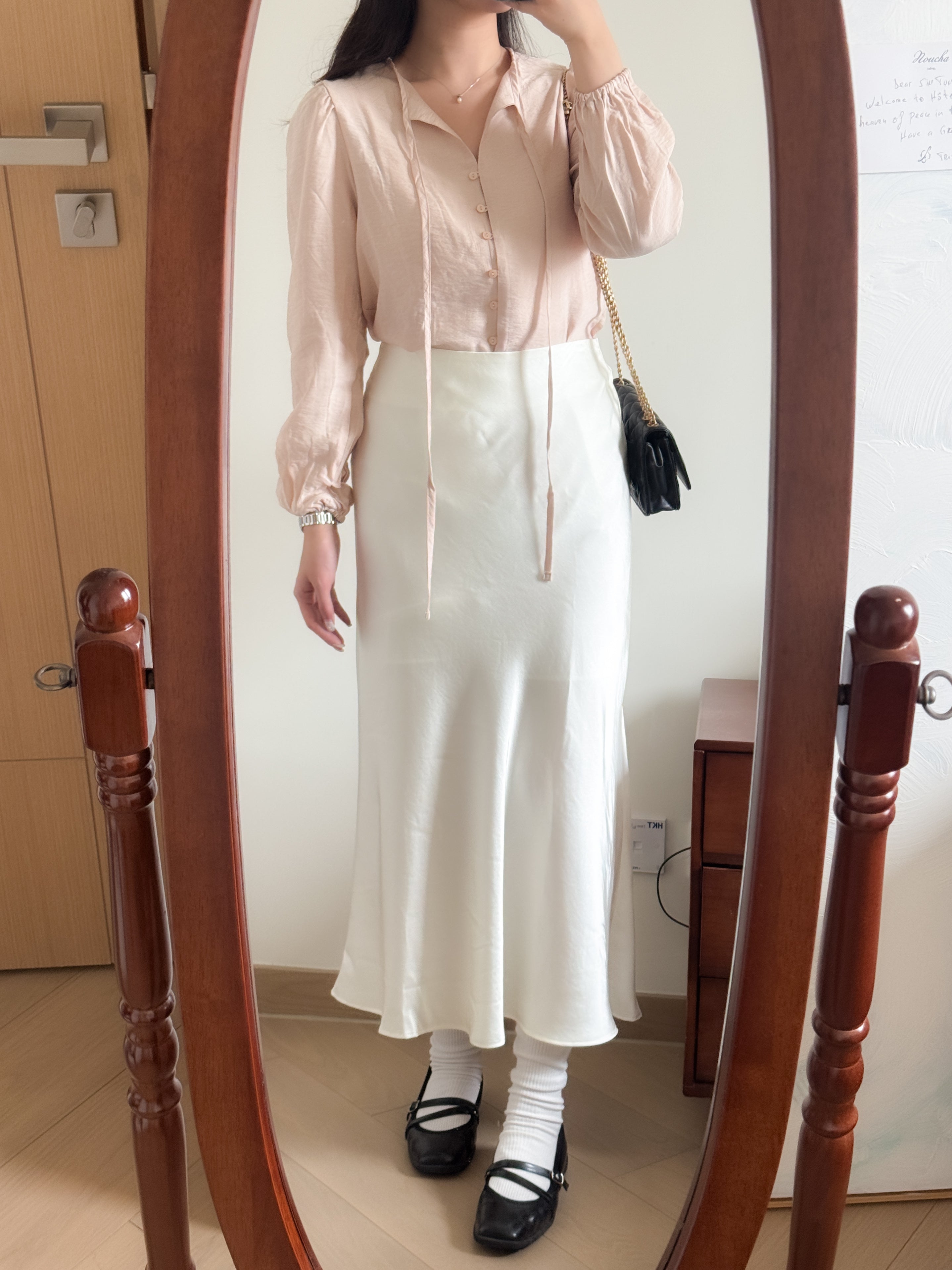 氣質ONNI satin skirt