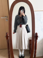 法式女孩的格紋blouse