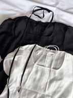 2way氣質感方領blouse