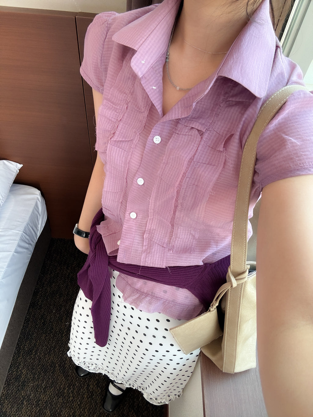 法式女孩的復古波點裙