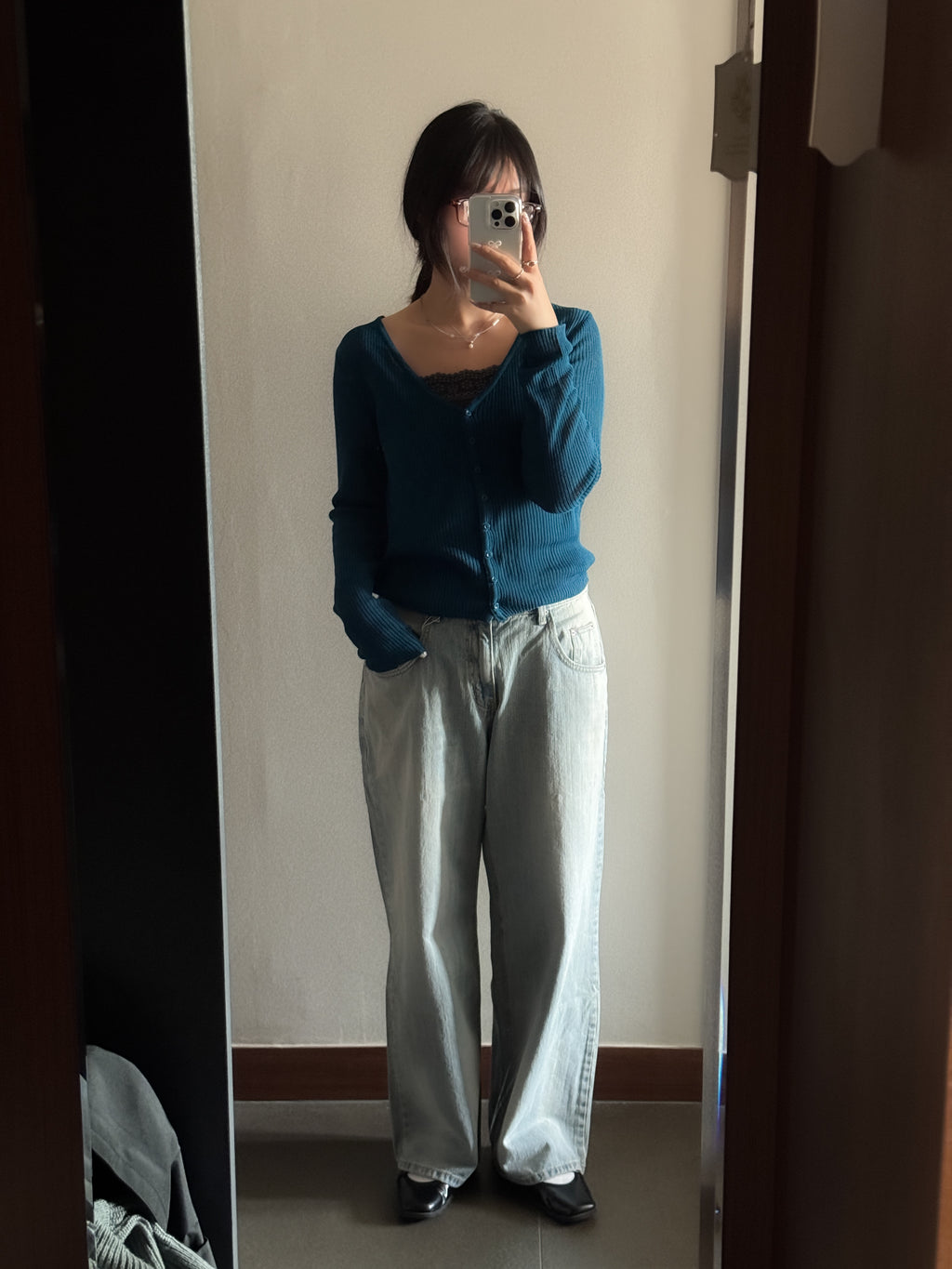 ORI/韓妹日常慵懶感低腰牛仔褲
