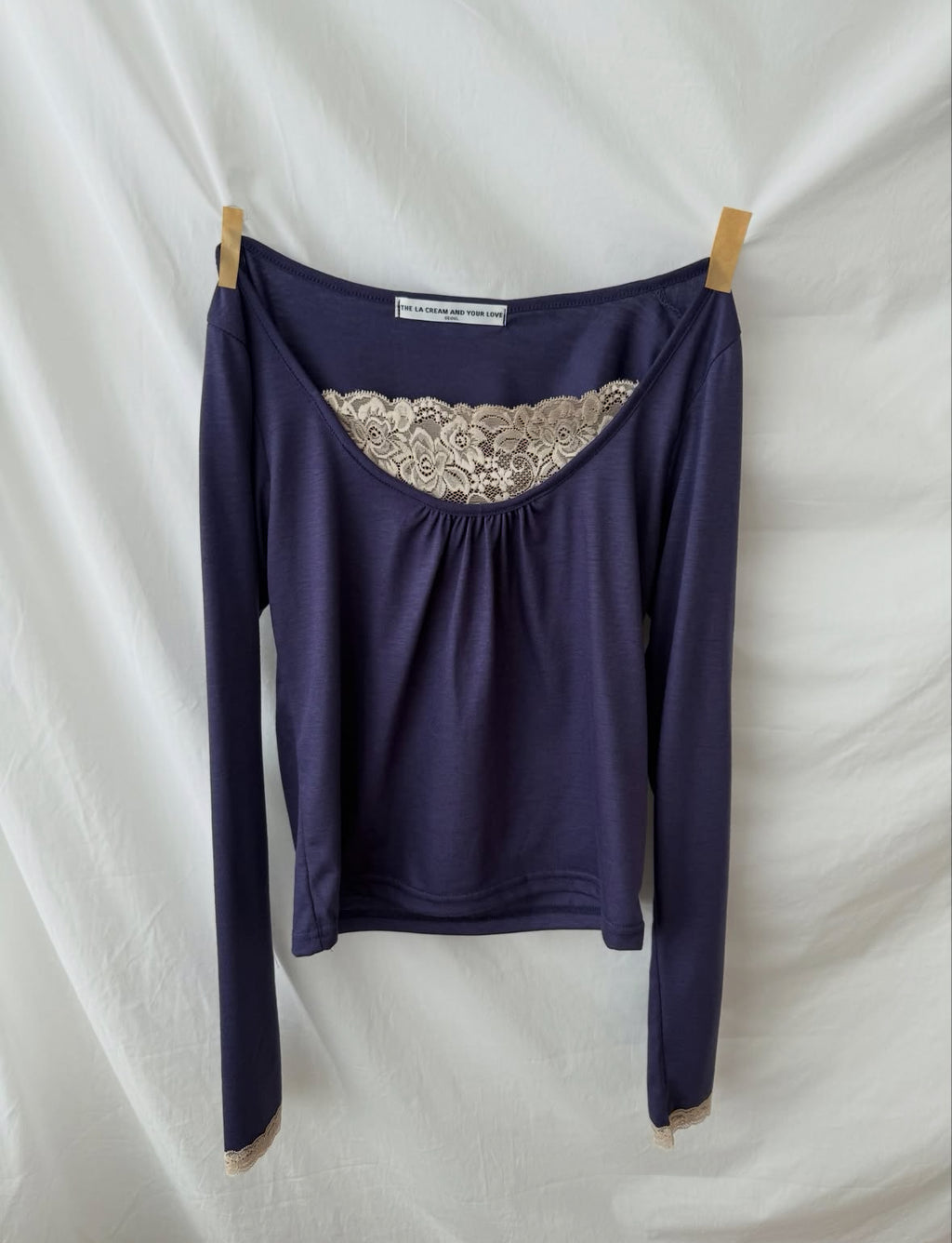 韓國甜酷感蕾絲TEE