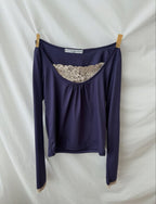 韓國甜酷感蕾絲TEE