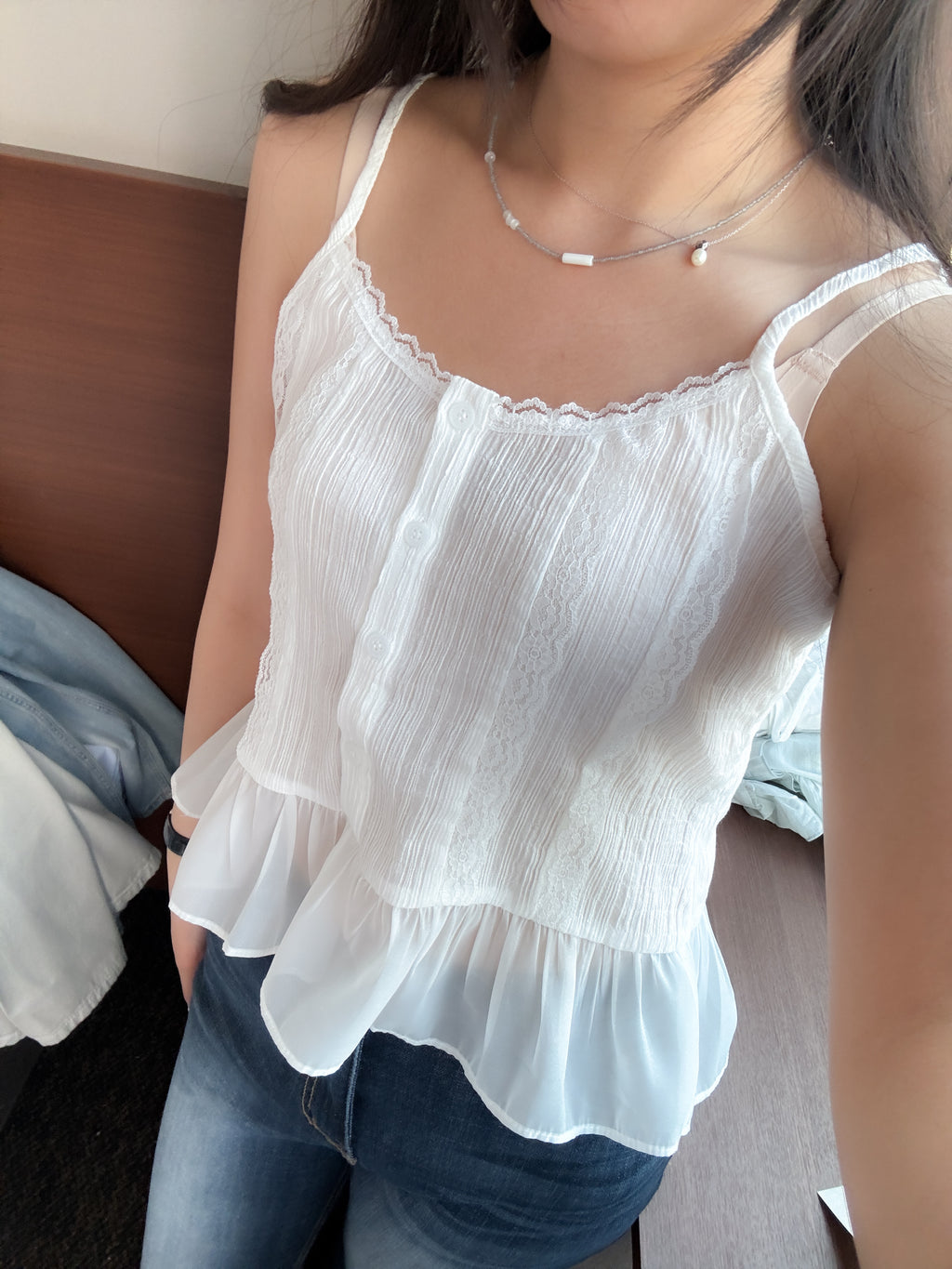 精緻少女感laces背心