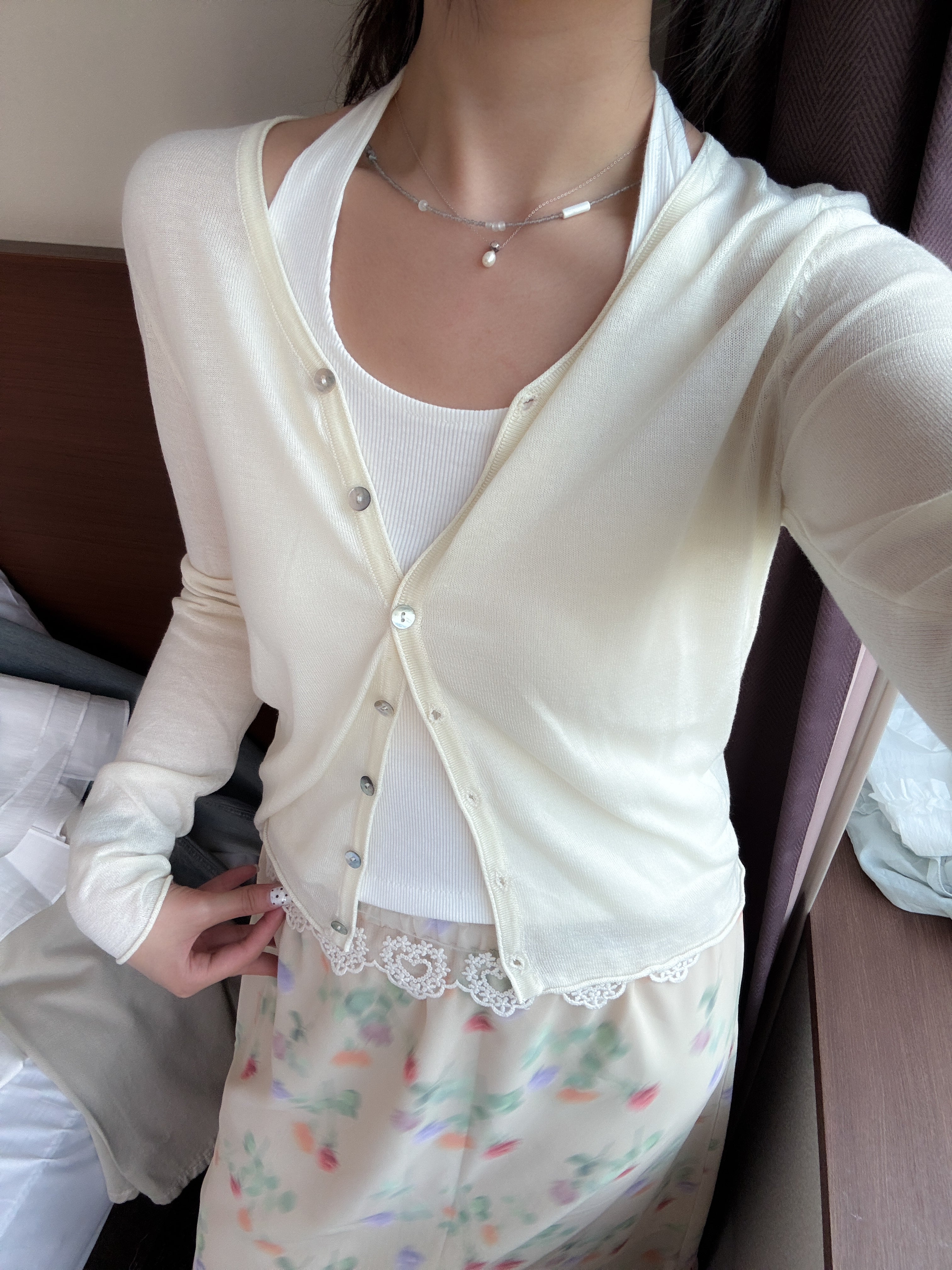 少女氣質感laces掛頸背心