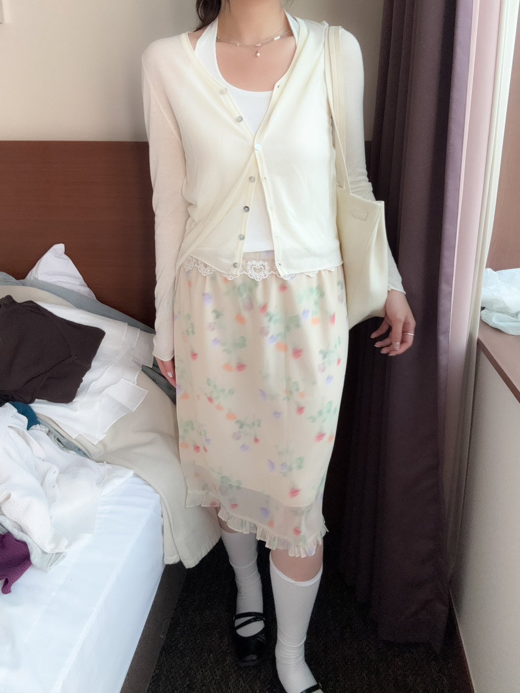 少女氣質感laces掛頸背心