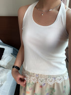 少女氣質感laces掛頸背心