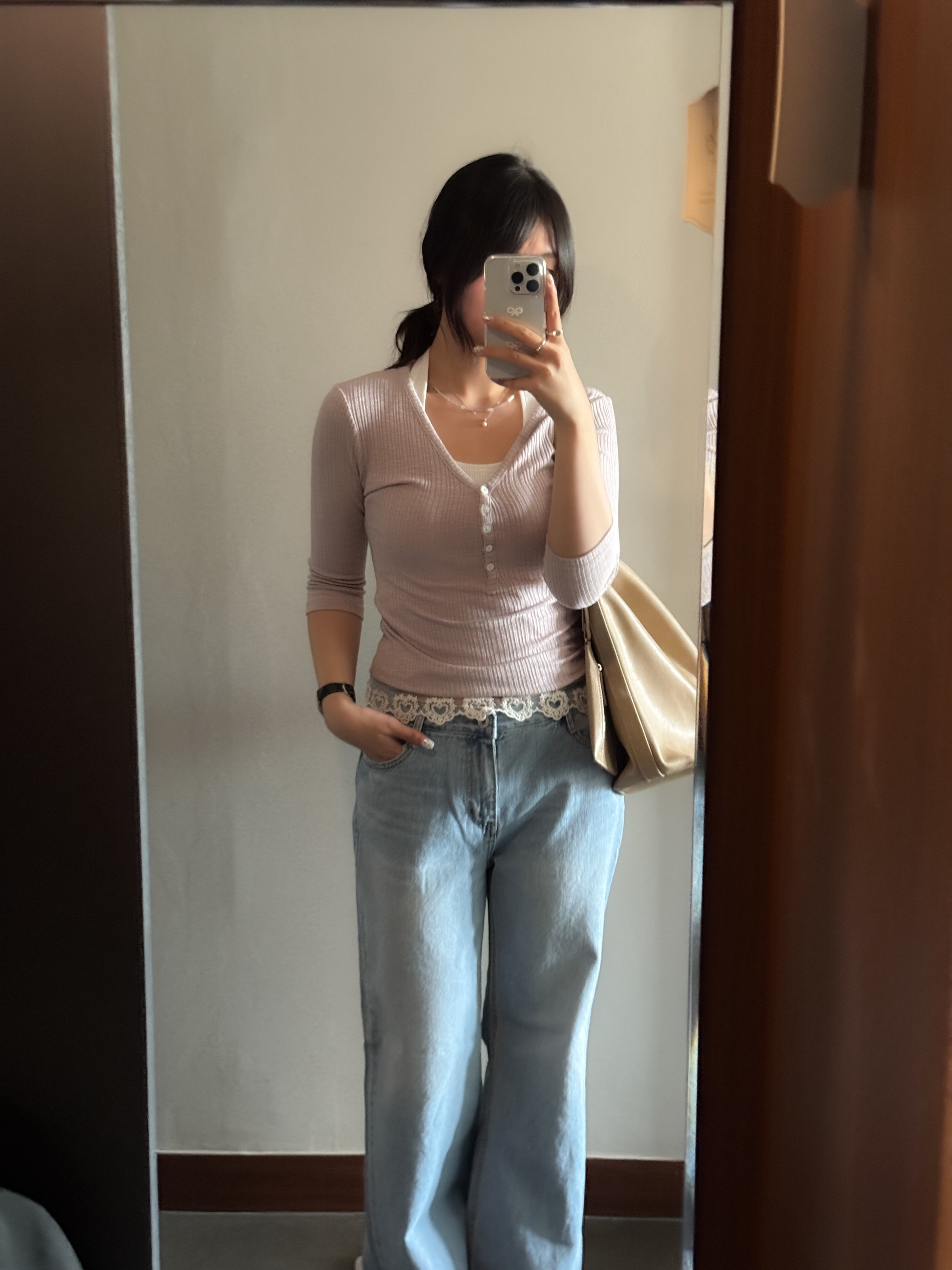 少女氣質感laces掛頸背心