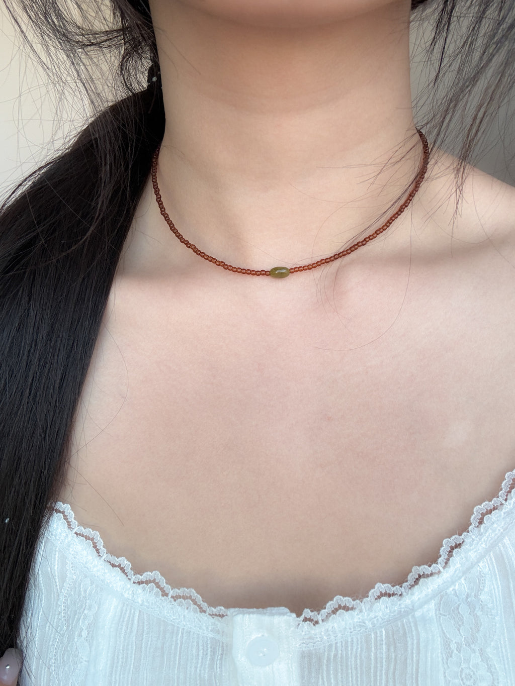 brown vintage necklace
