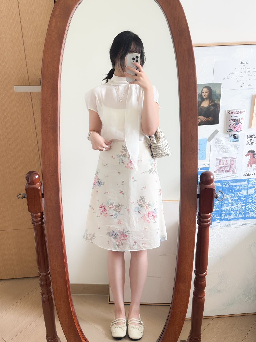 法式復古感花花中裙