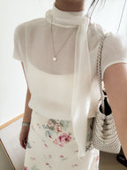 高級氣質ONNI感scarf blouse（超適合著去婚禮！）