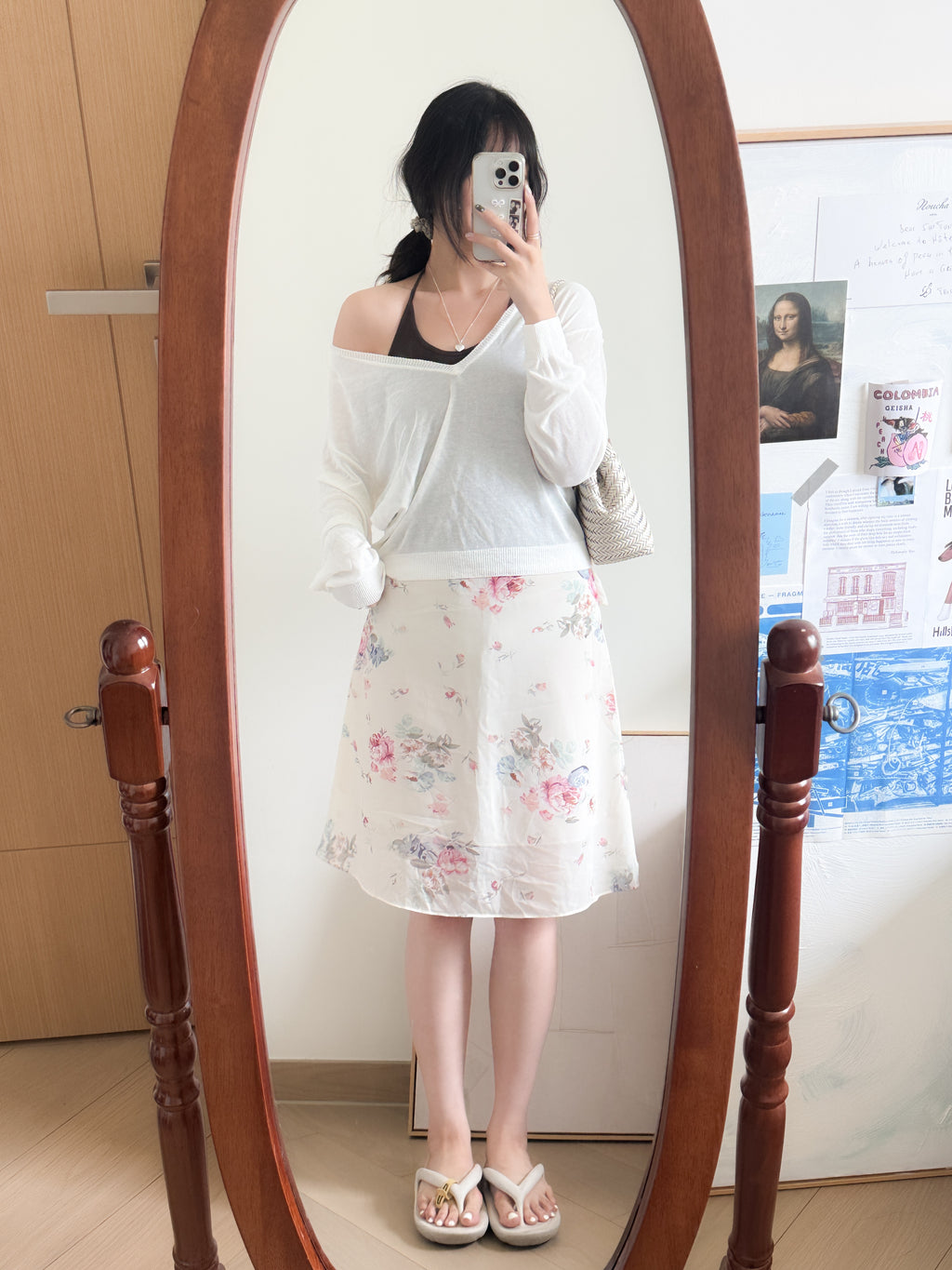 法式復古感花花中裙