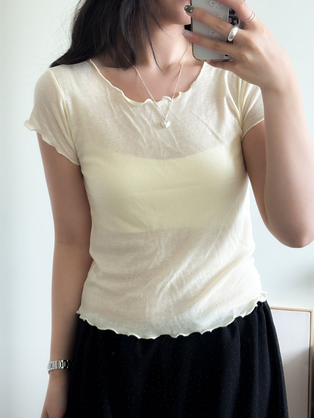 親膚超薄捲捲tee