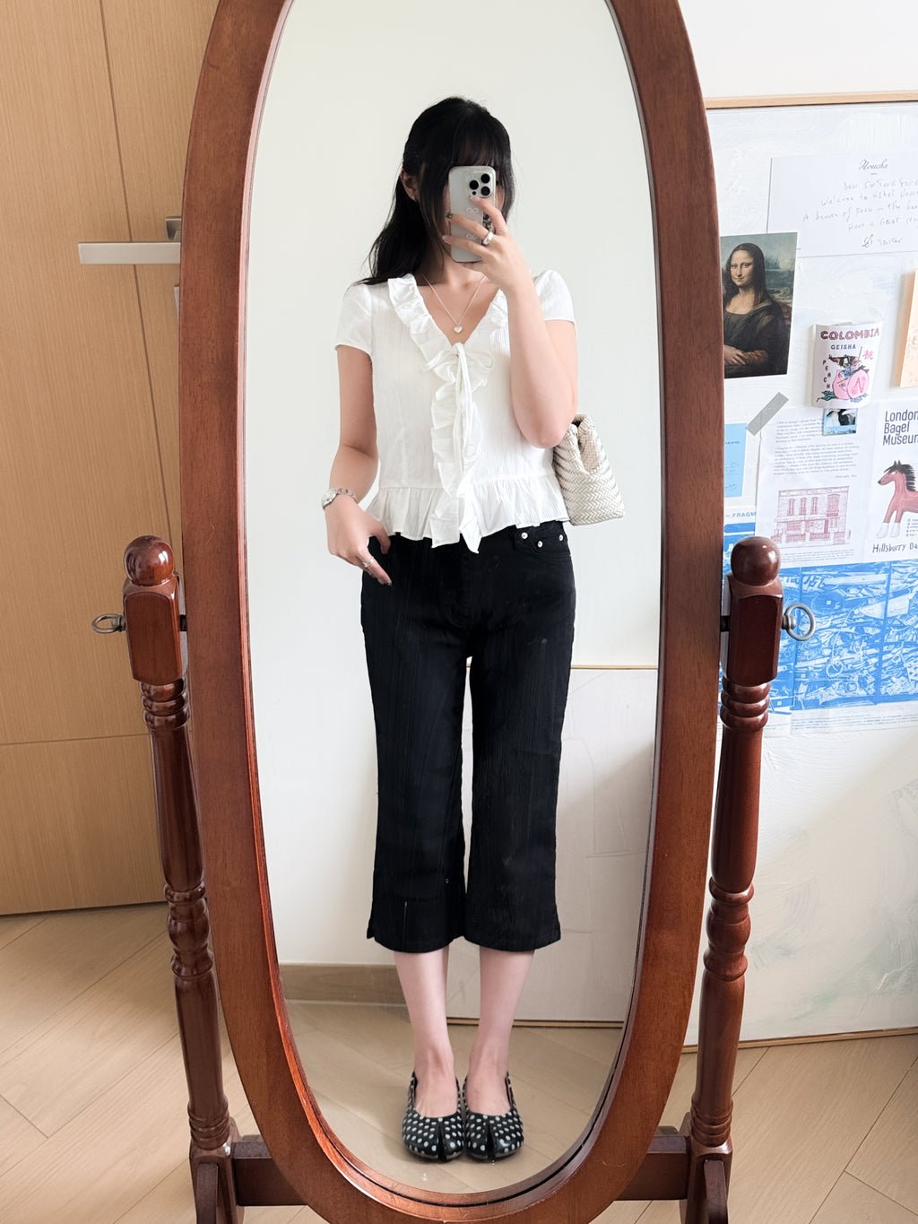 法式復古感ruffle blouse