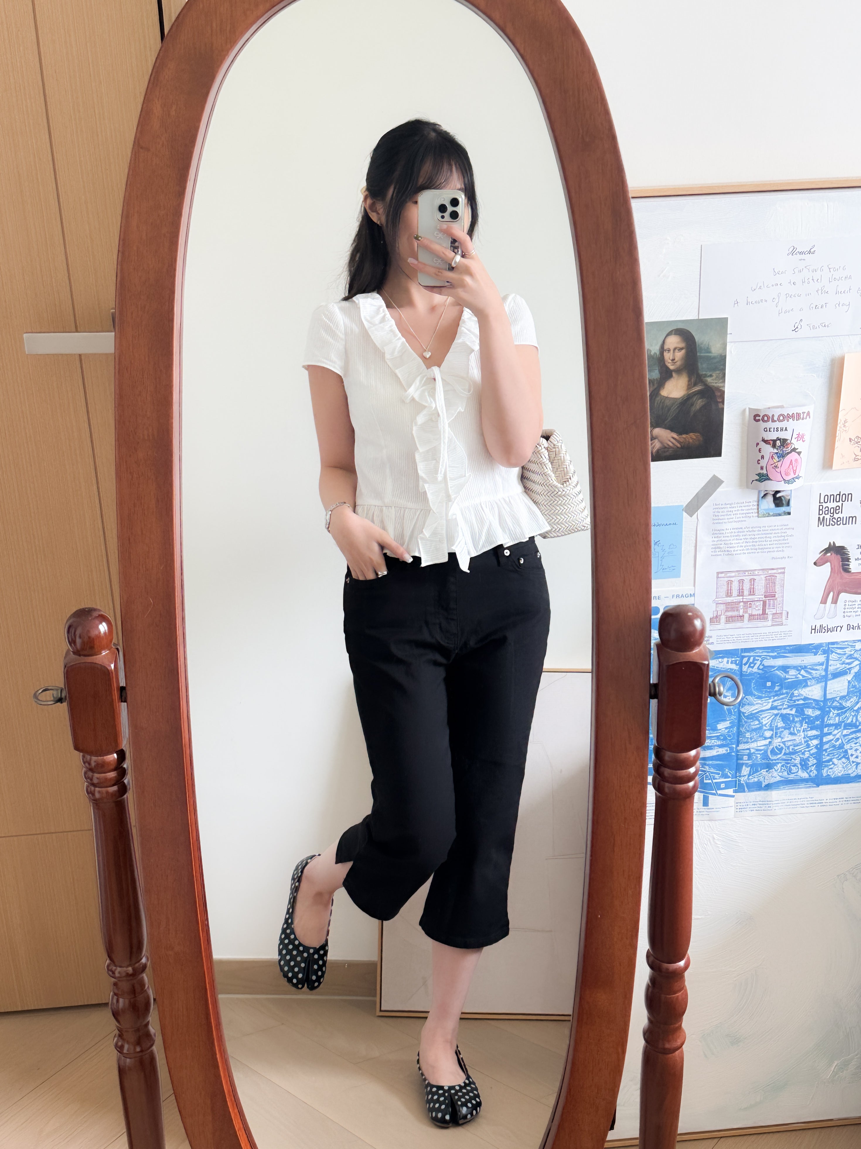 法式復古感ruffle blouse
