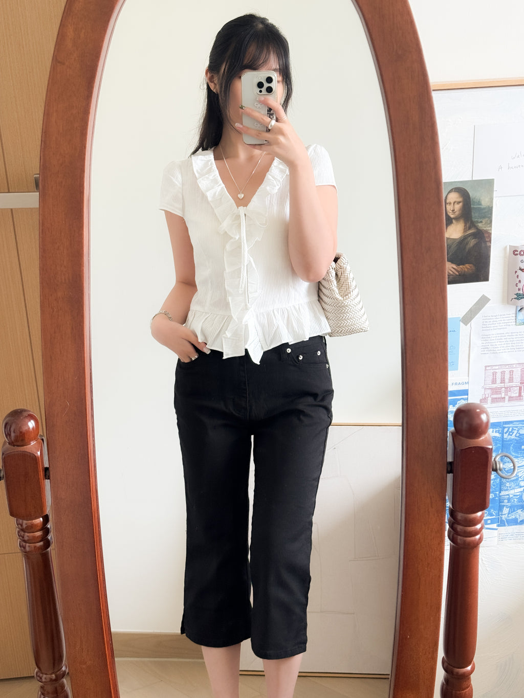 法式復古感ruffle blouse