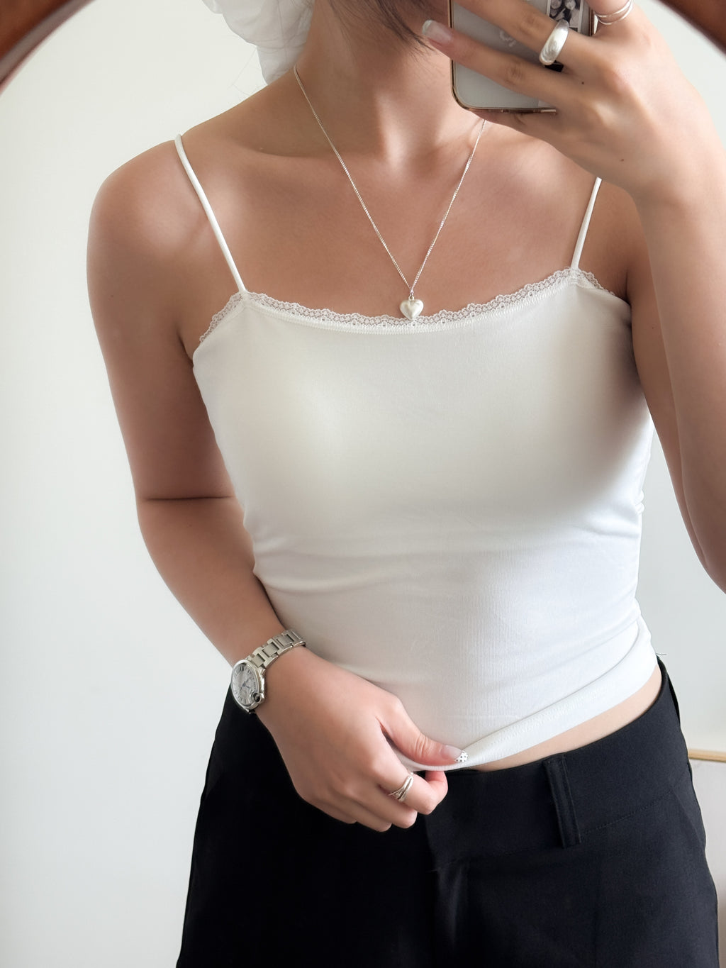 夏天內搭必備//冰涼感平領laces bra top