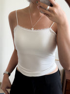 夏天內搭必備//冰涼感平領laces bra top