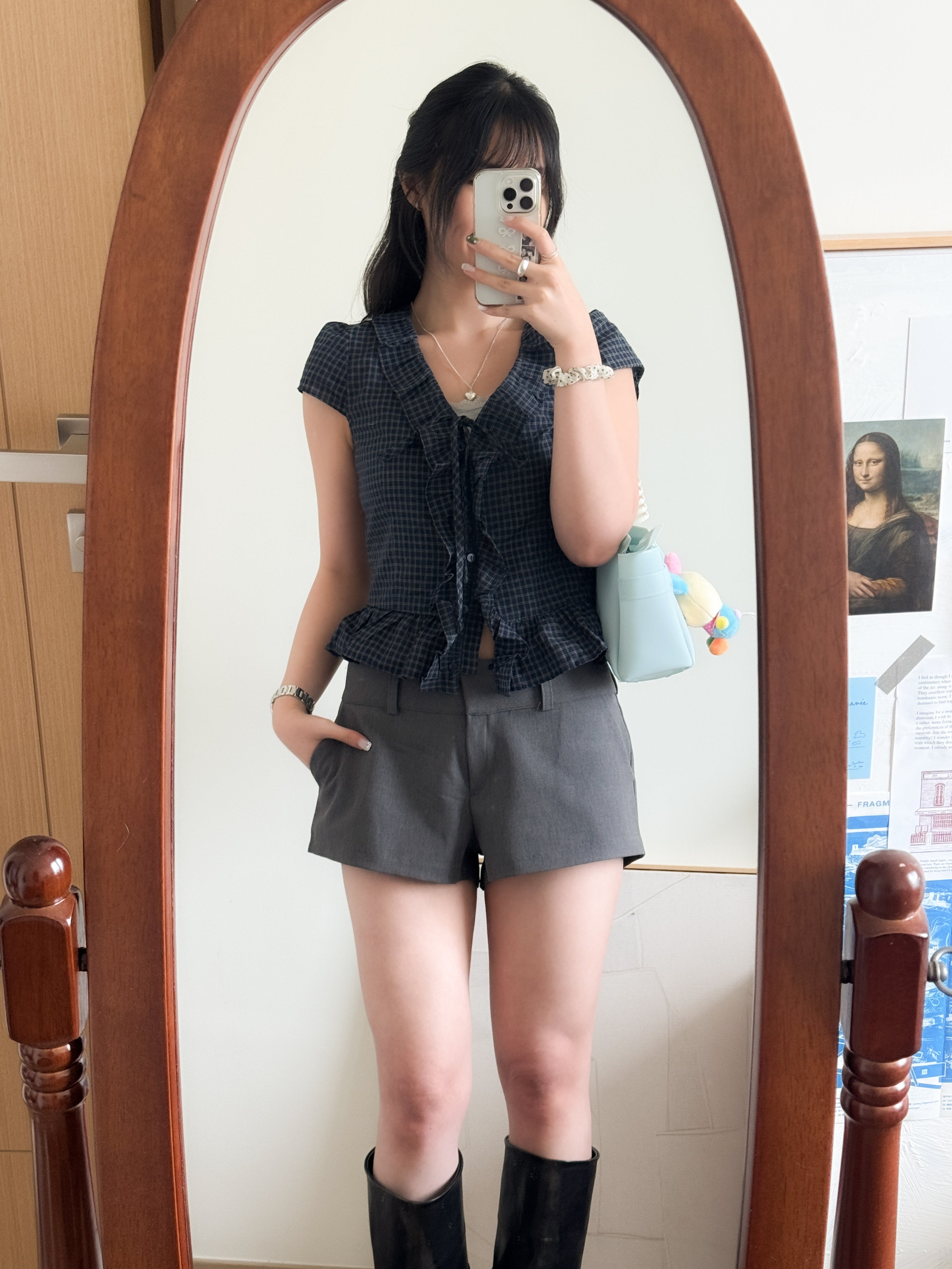 法式復古感ruffle blouse