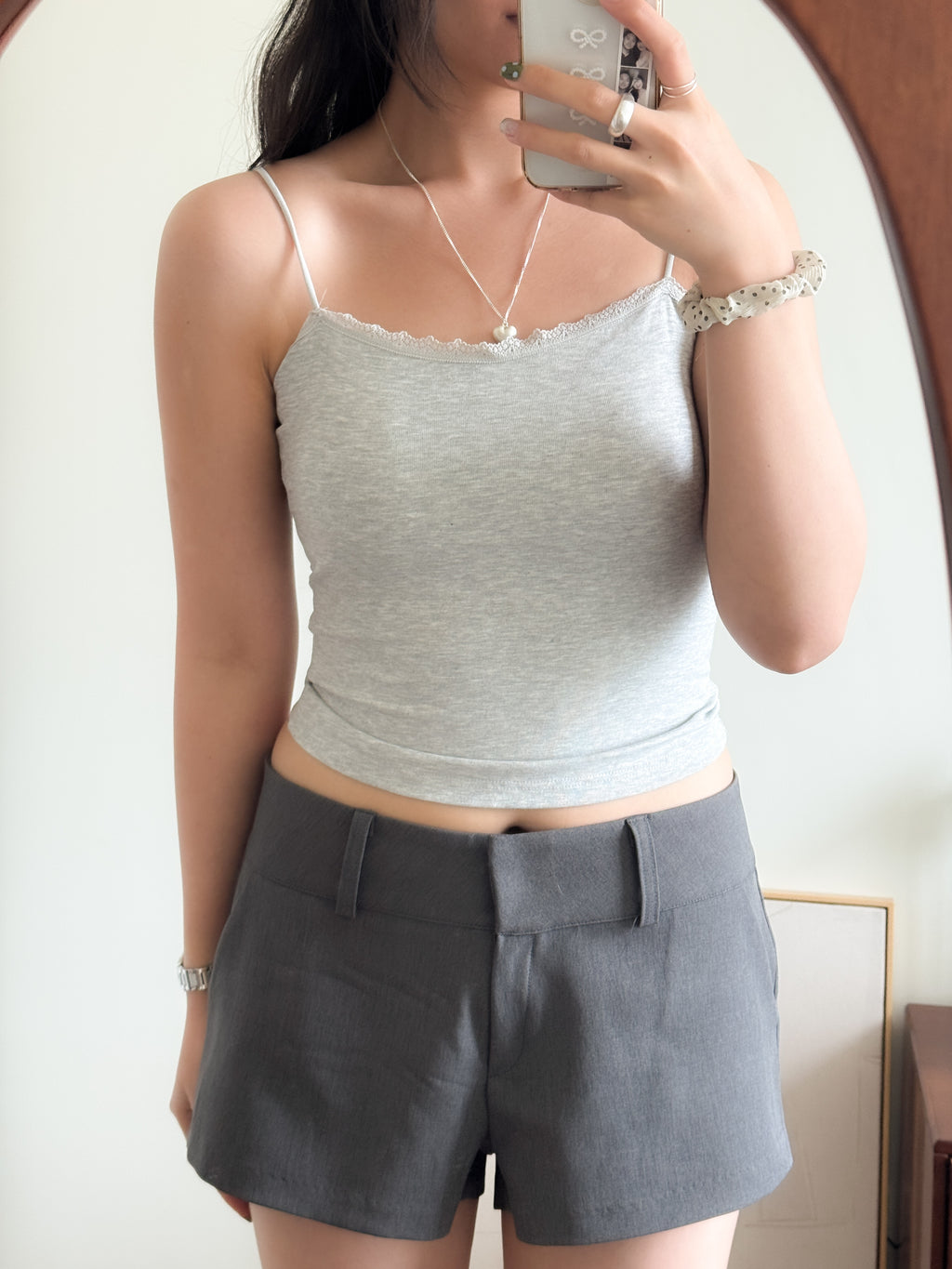 夏天內搭必備//冰涼感平領laces bra top