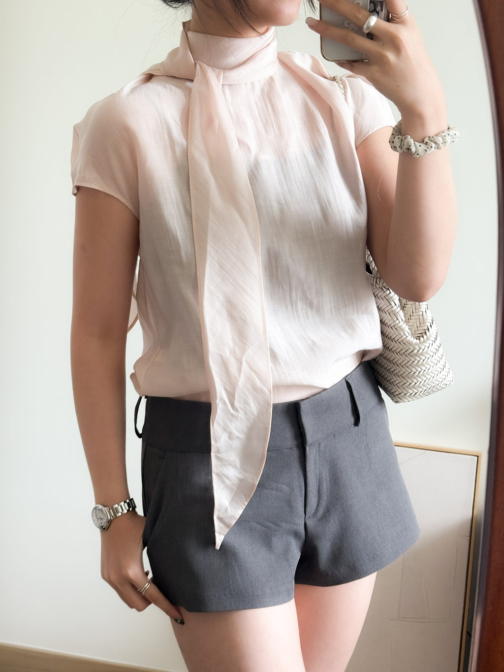 高級氣質ONNI感scarf blouse（超適合著去婚禮！）
