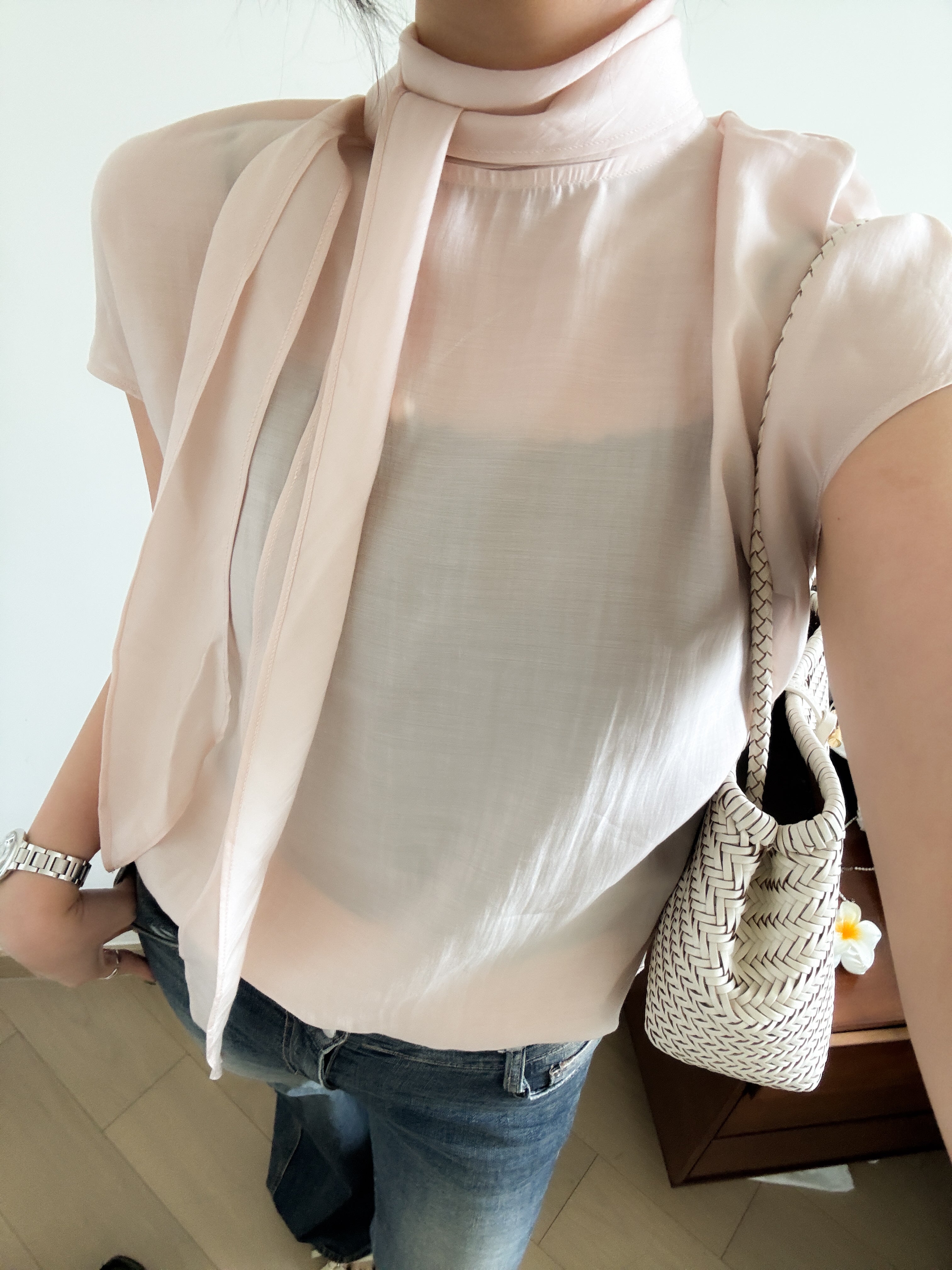 高級氣質ONNI感scarf blouse（超適合著去婚禮！）