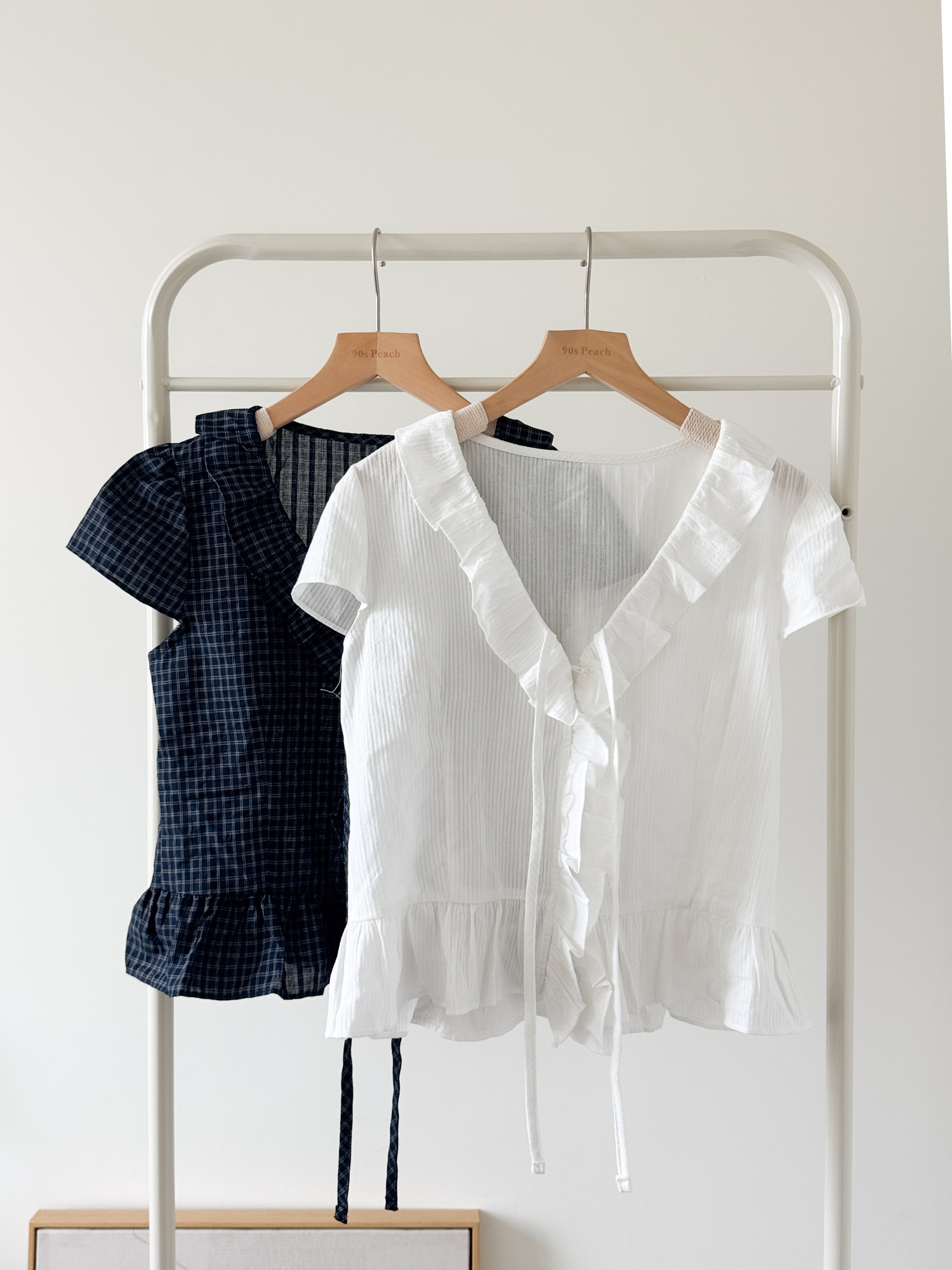 法式復古感ruffle blouse