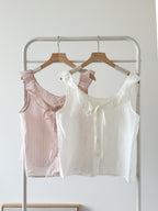 夏日女孩的圓領ribbon vest