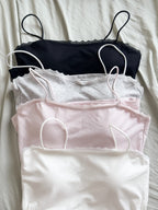 夏天內搭必備//冰涼感平領laces bra top