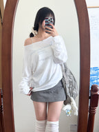 【comeback】ORI mid-waist skirt（with pant）