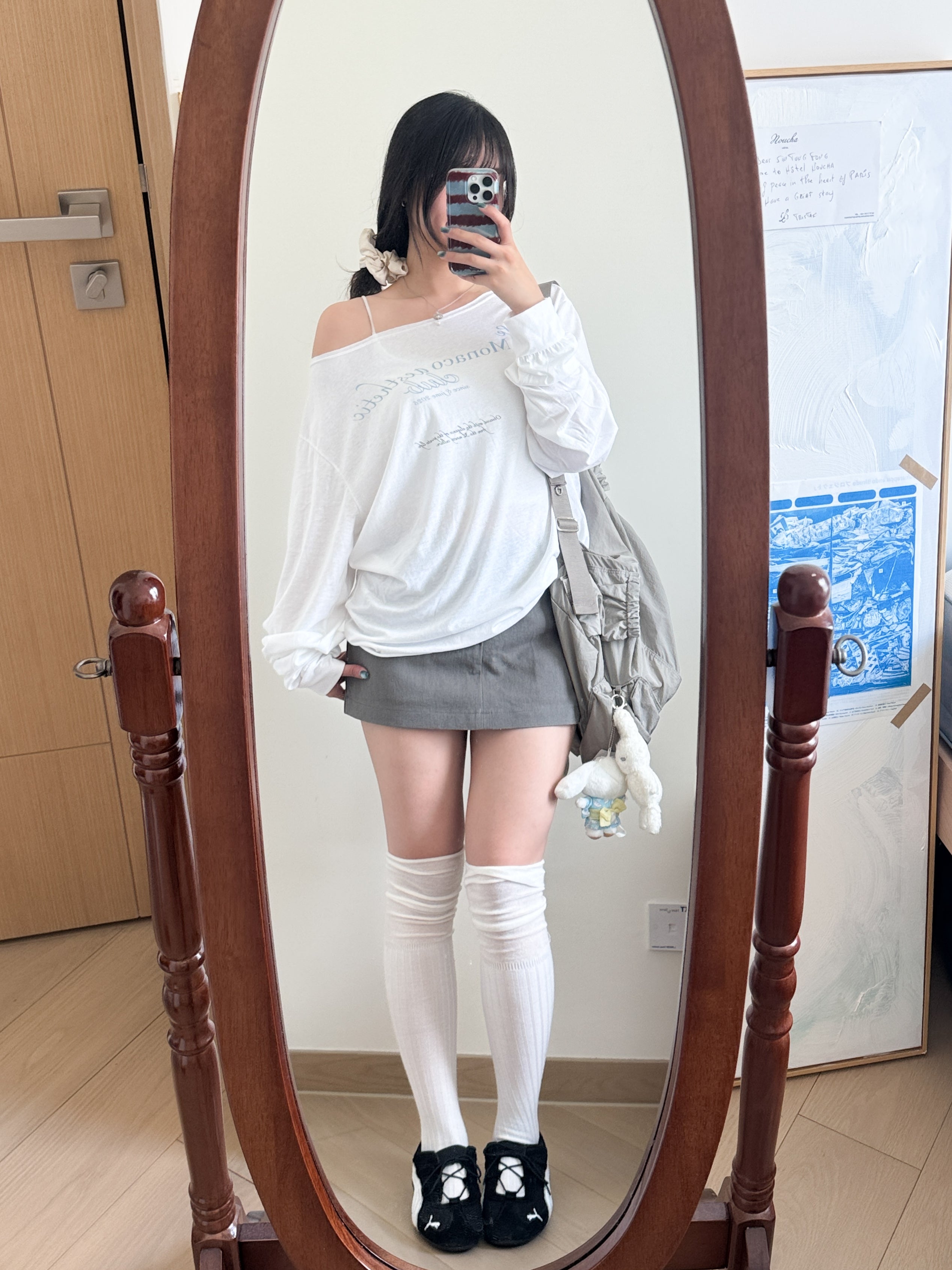 【comeback】ORI mid-waist skirt（with pant）