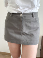 【comeback】ORI mid-waist skirt（with pant）