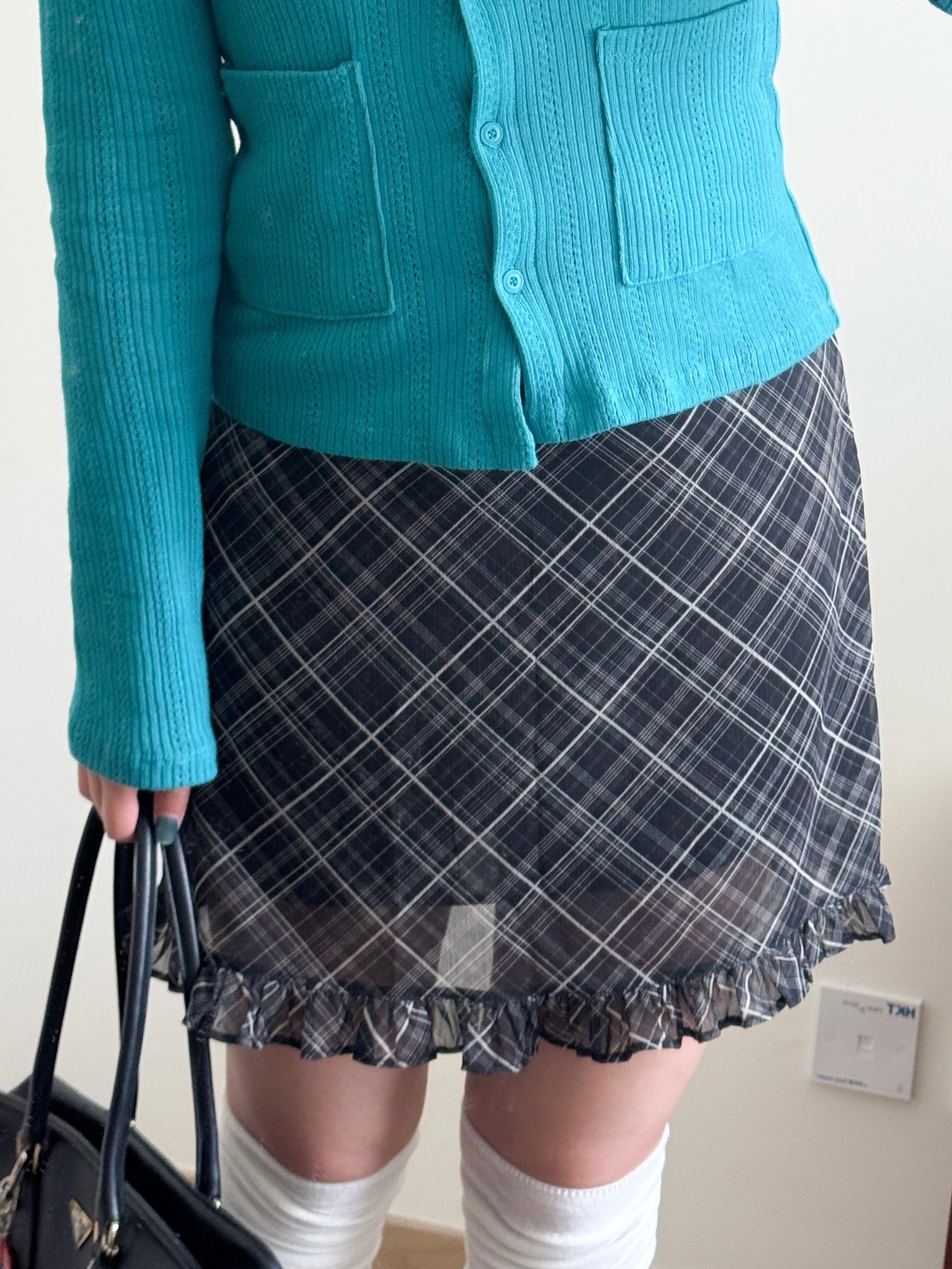 vintage checked skirt