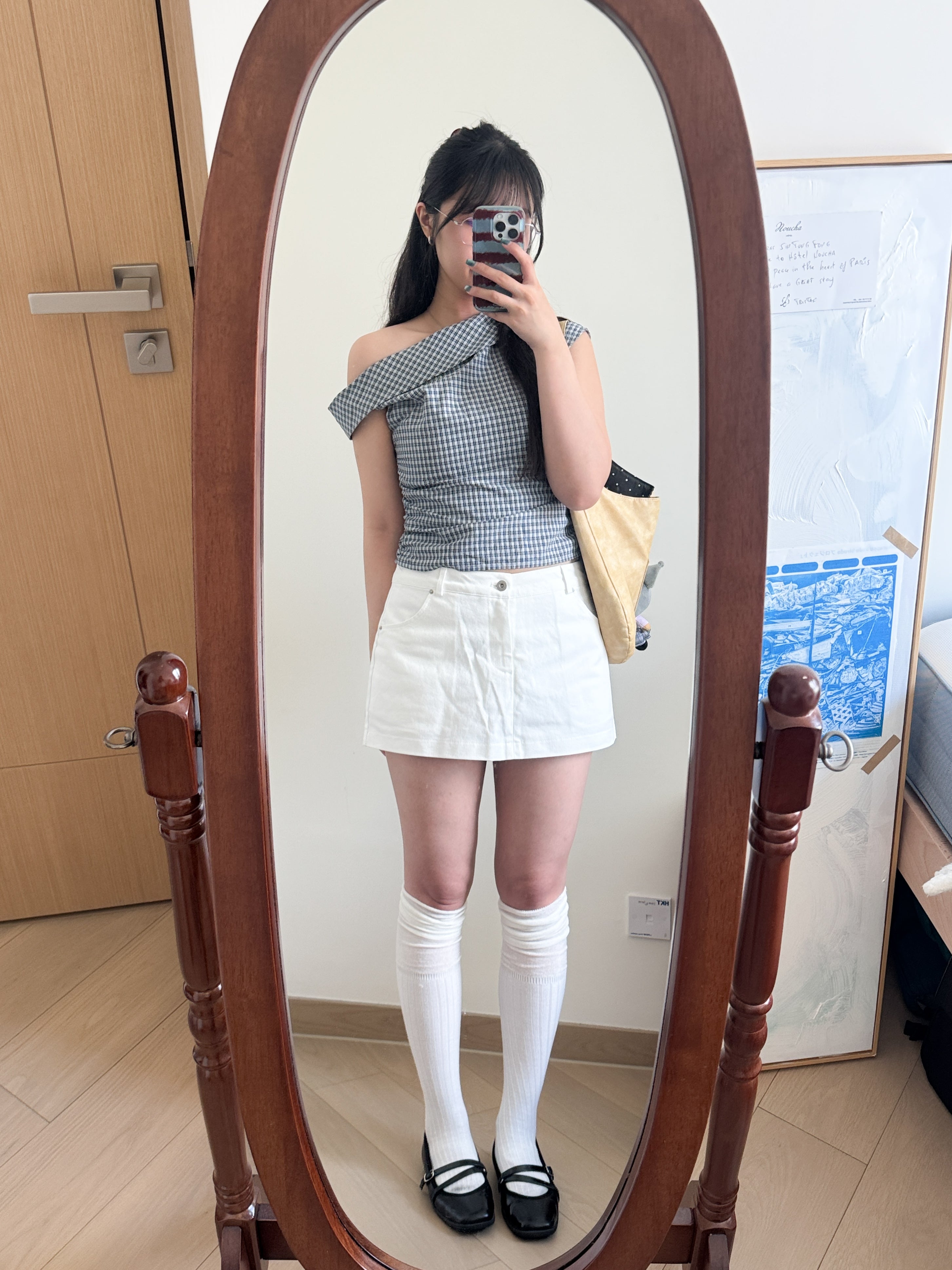 【comeback】ORI mid-waist skirt（with pant）