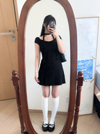 復古少女感波點DRESS