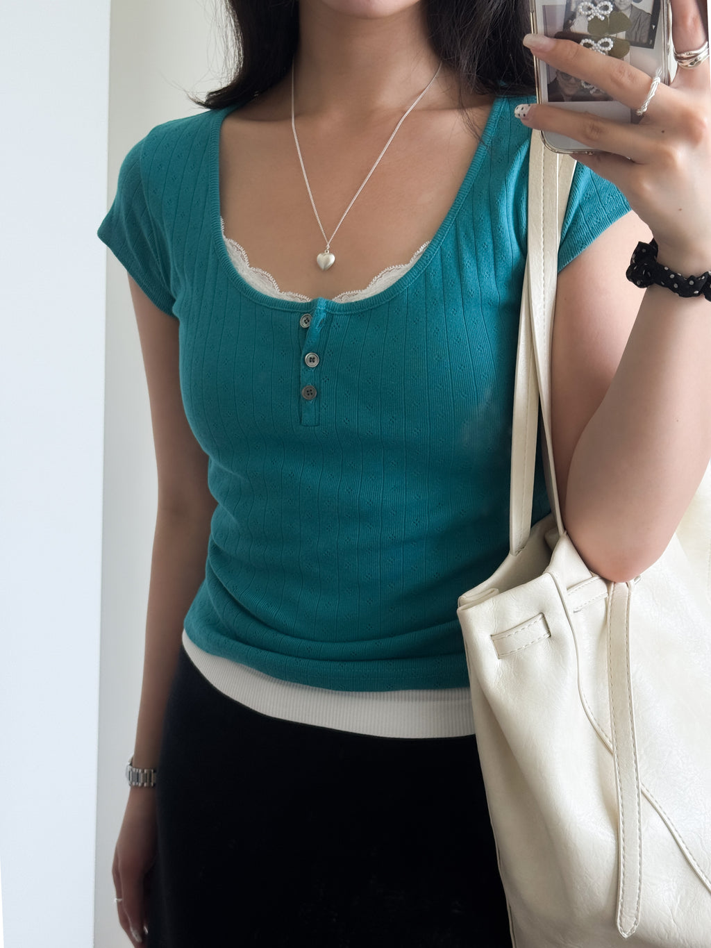 Ori casual button tee