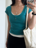 Ori casual button tee