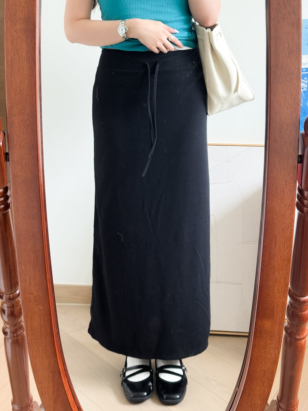 slim cotton skirt