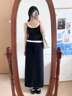 slim cotton skirt