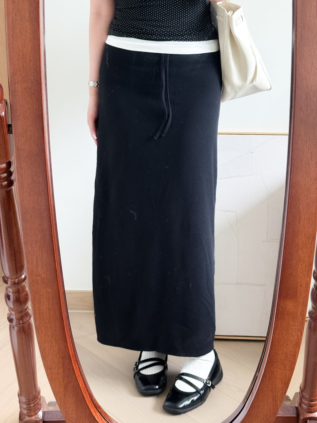 slim cotton skirt