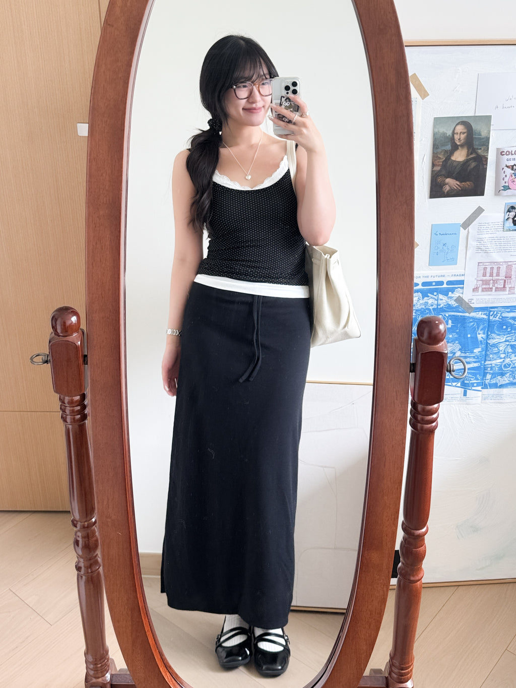 slim cotton skirt
