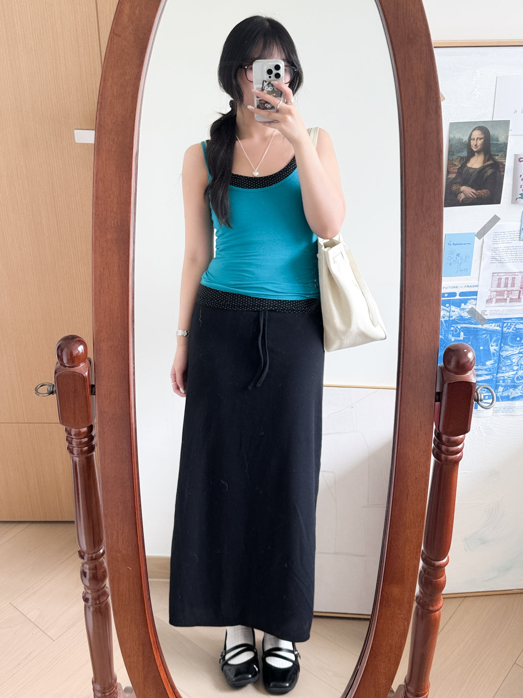 slim cotton skirt